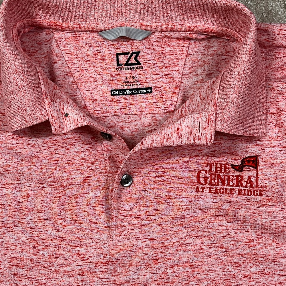 Cutter & Buck Heathered Red Polo Shirt - Picture 2 of 6